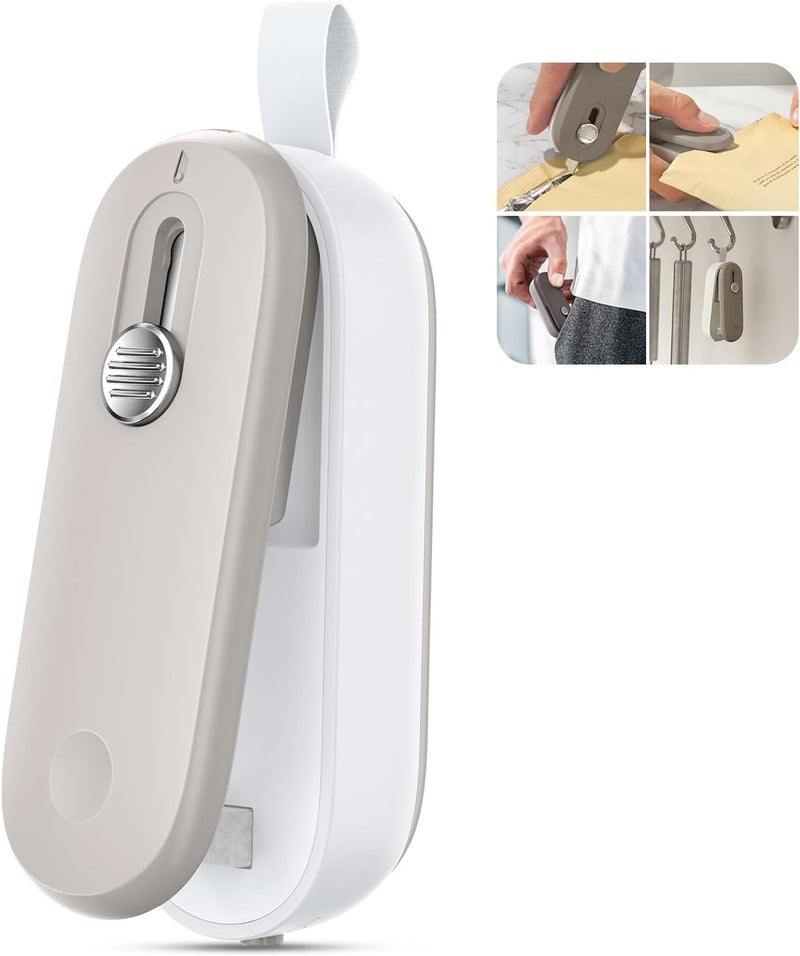 ODSD 2 in 1 Mini Bag Sealer Heat Seal and Cutter With Lanyard - Portable Handheld Chip Heat Sealer for Snacks, Candies, Plastic Food Storage (Batteries Included) - Image 1